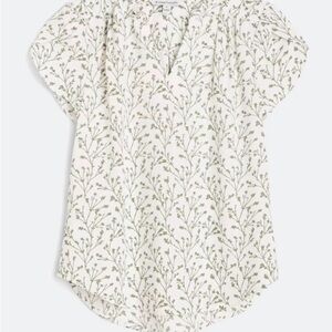 41 Hawthorn Cream and Green Floral Blouse